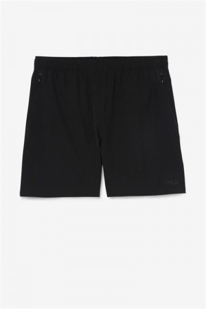 Black Men's Fila Finula Shorts | Saudi Arabia-362958