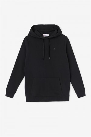 Black Men's Fila Lylah Hoodie | Saudi Arabia-152436