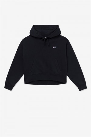 Black Women's Fila Marina Hoodie | Saudi Arabia-672153