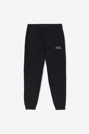 Black / Blue Men's Fila Trent Joggers | Saudi Arabia-763125