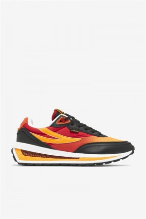 Black / Red / Gold Men's Fila Renno Shoes | Saudi Arabia-728901