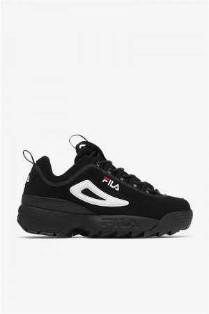 Black / White / Red Men's Fila Disruptor 2 Shoes | Saudi Arabia-194865