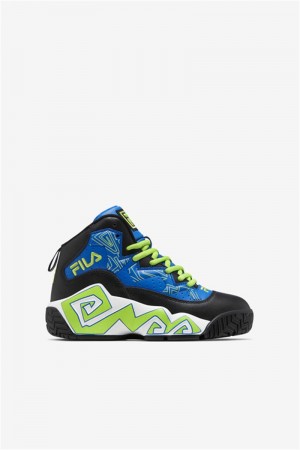 Blue / Black / Light Green Kids' Fila MB Shoes | Saudi Arabia-587349