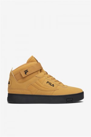 Brown / Black Men's Fila V-10 Lux Sneakers | Saudi Arabia-162098