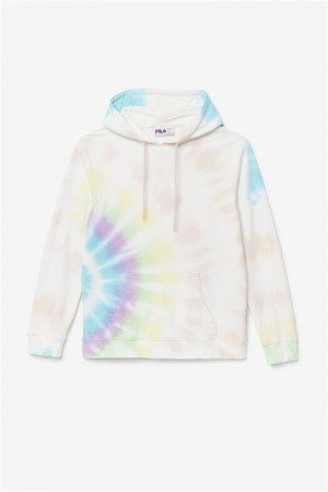 Cream Women's Fila Aerolynn Tie Dye Hoodie | Saudi Arabia-843562