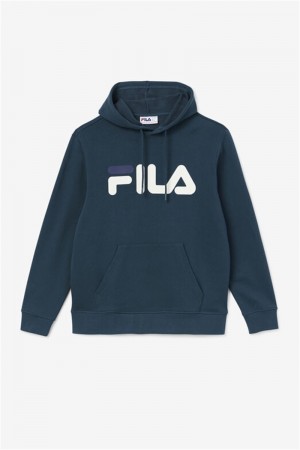 Dark Turquoise / Navy Men's Fila Samari Hoodie | Saudi Arabia-970582