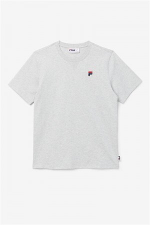 Light Grey Men's Fila Derion Tee | Saudi Arabia-674392