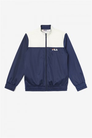 Navy Men's Fila Mckenna Track Jackets | Saudi Arabia-763489