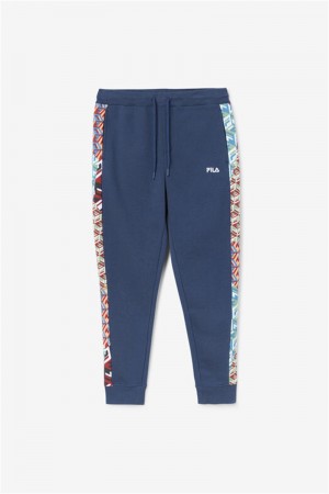 Navy Men's Fila Pawa Joggers | Saudi Arabia-736054