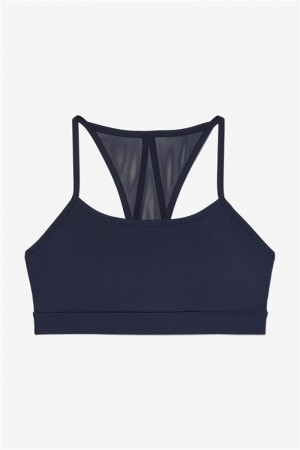 Navy Women's Fila Essentials Bras | Saudi Arabia-375129