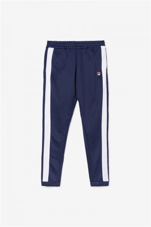 Navy / White Men's Fila Renzo Pants | Saudi Arabia-835026