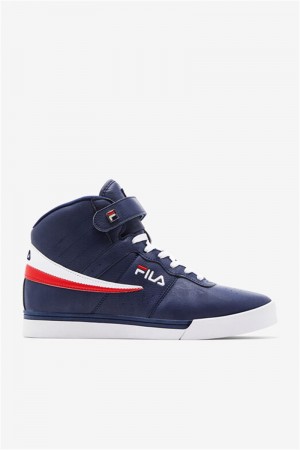 Navy / White / Red Men's Fila Vulc 13 Sneakers | Saudi Arabia-897304