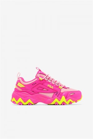 Pink / Yellow Women's Fila Oakmont Tr Sneakers | Saudi Arabia-915063