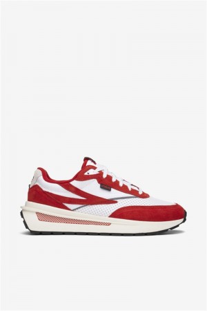 Red / White Men's Fila Renno Premium Sneakers | Saudi Arabia-931264