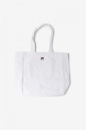 White Men's Fila Basic Tote Bags | Saudi Arabia-192845