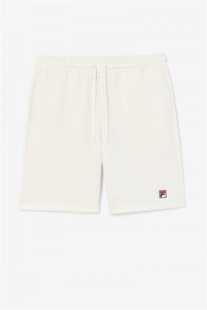 White Men's Fila Dominico Shorts | Saudi Arabia-915206