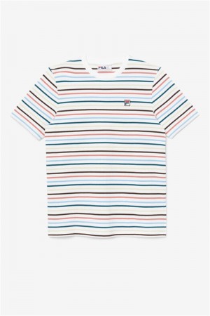 White Men's Fila Vara Tee | Saudi Arabia-809423