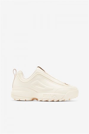 White Women's Fila Disruptor Zero Sneakers | Saudi Arabia-941637