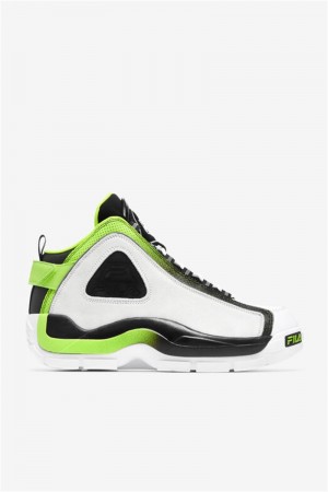 White / Black / Light Green Men's Fila Grant Hill 2 Shoes | Saudi Arabia-835672