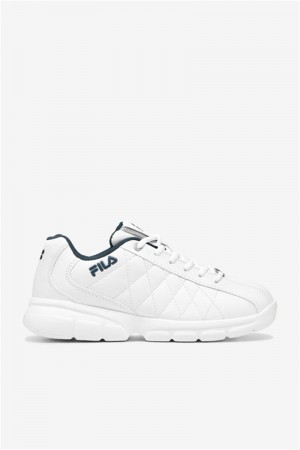 White / Navy Men's Fila Fulcrum 3 Shoes | Saudi Arabia-195670