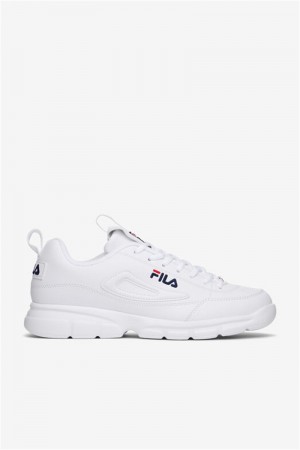 White / Navy / Red Men's Fila Disruptor Se Sneakers | Saudi Arabia-627954