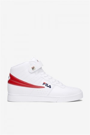 White / Navy / Red Men's Fila Vulc 13 2d Shoes | Saudi Arabia-905273