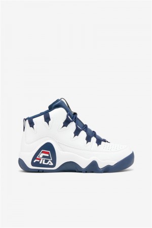 White / Navy / Red Women's Fila Grant Hill 1 Sneakers | Saudi Arabia-130768