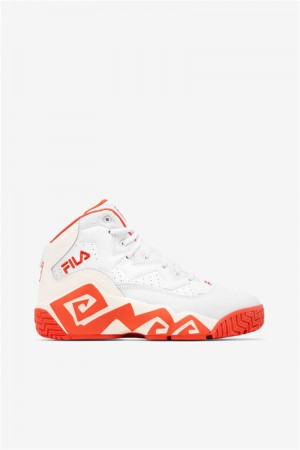 White / Red Women's Fila MB Sneakers | Saudi Arabia-814302