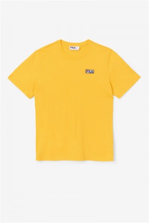 Yellow Men's Fila Skylar Tee | Saudi Arabia-506432