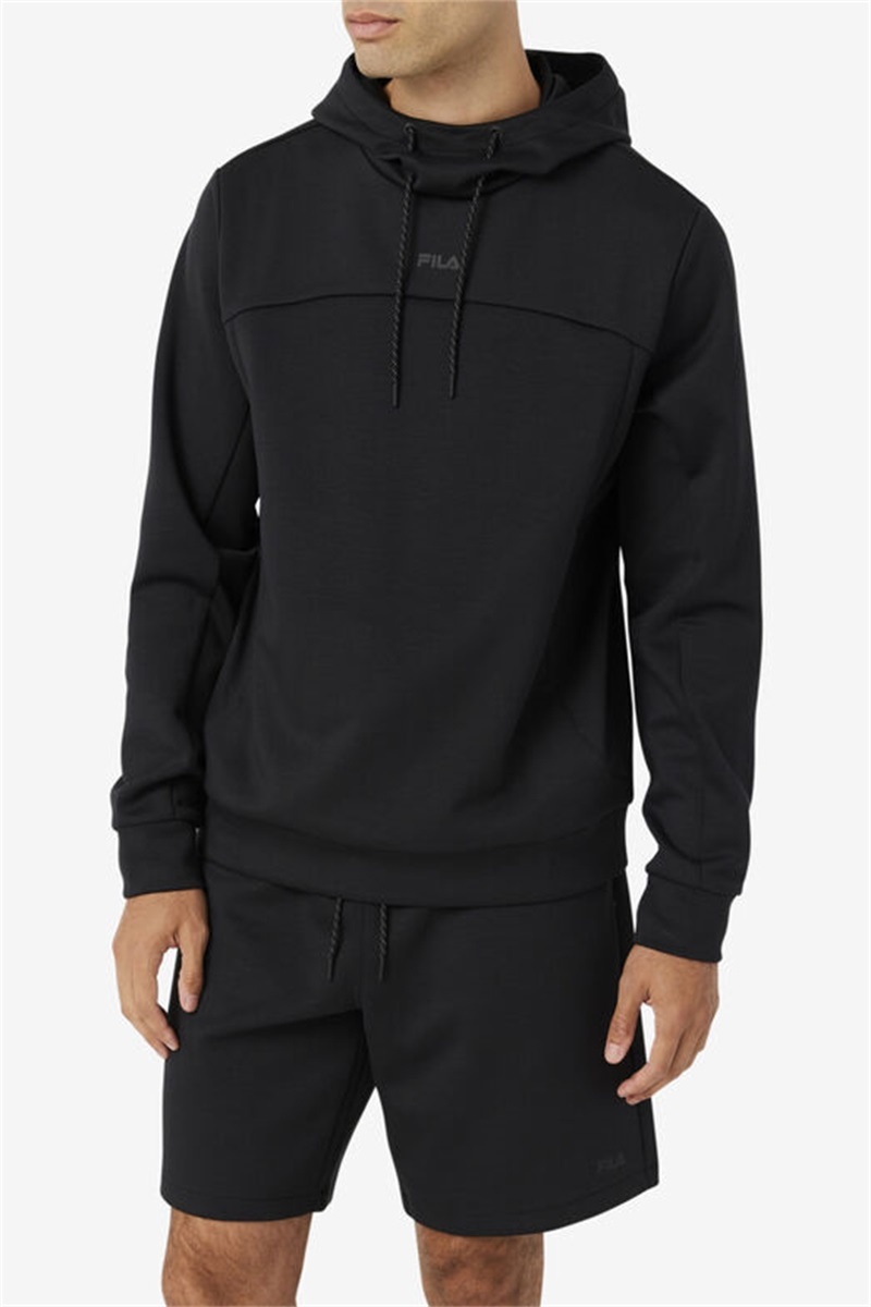 Black Men's Fila Aadheen Hoodie | Saudi Arabia-075138