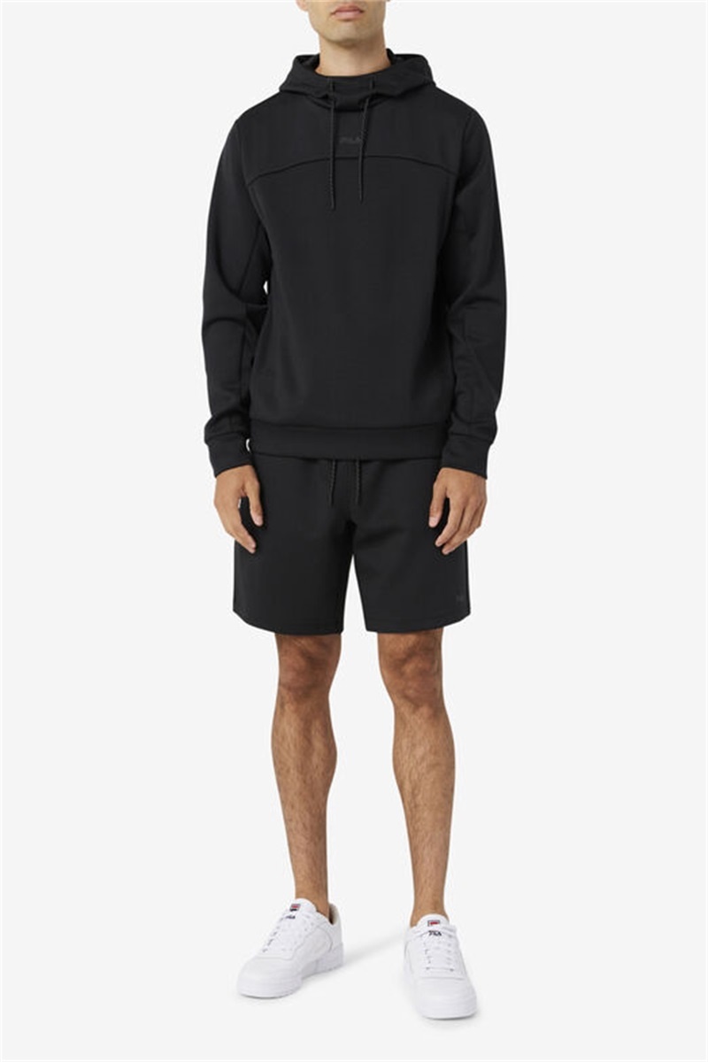 Black Men's Fila Aadheen Hoodie | Saudi Arabia-075138