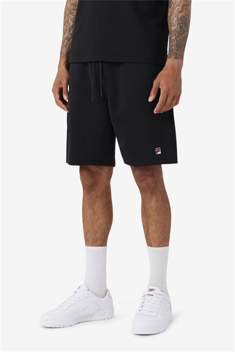 Black Men's Fila Dominico Shorts | Saudi Arabia-659182