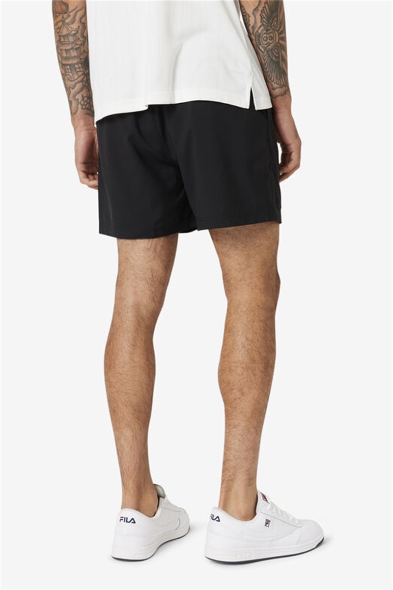 Black Men's Fila Essentials Clay 2 Shorts | Saudi Arabia-149602