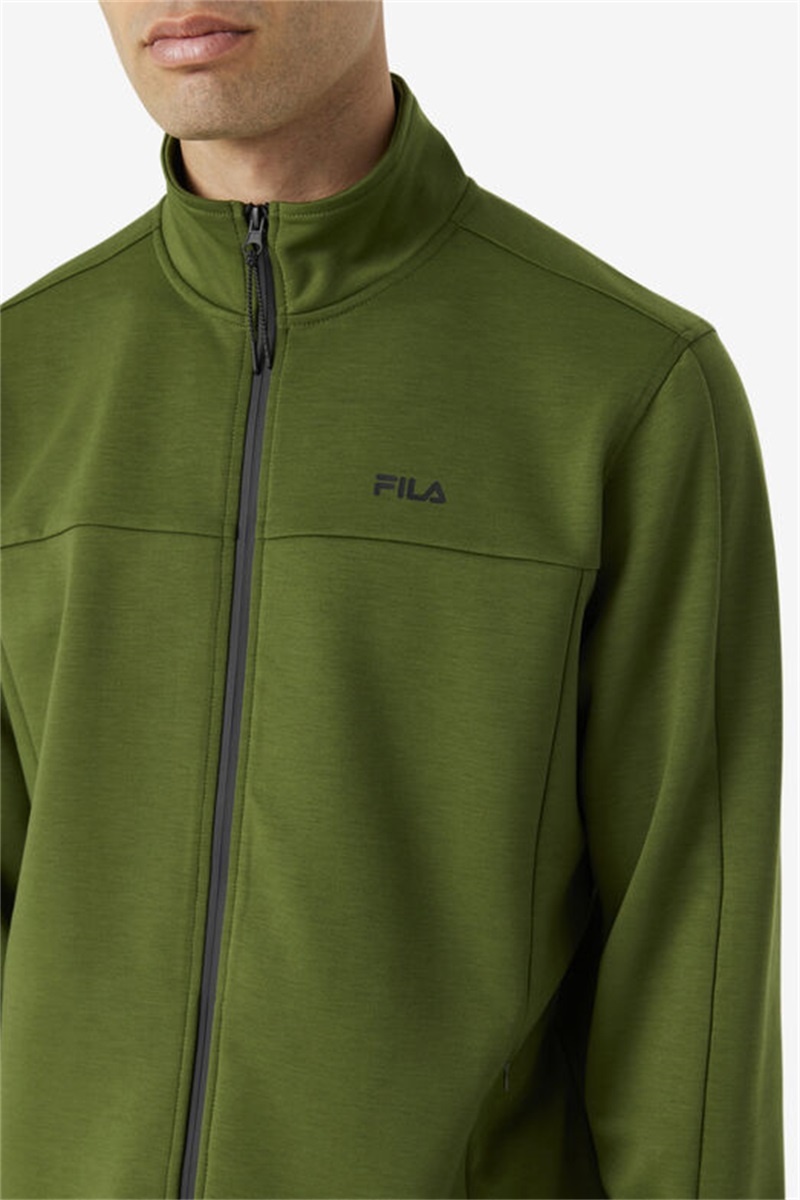 Black Men's Fila Gonal Zip Jackets | Saudi Arabia-742385