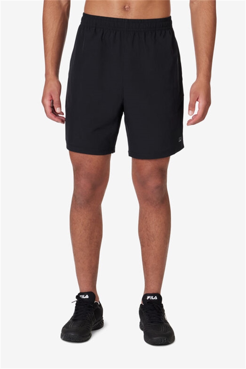 Black Men's Fila Modern Fit Shorts | Saudi Arabia-276301