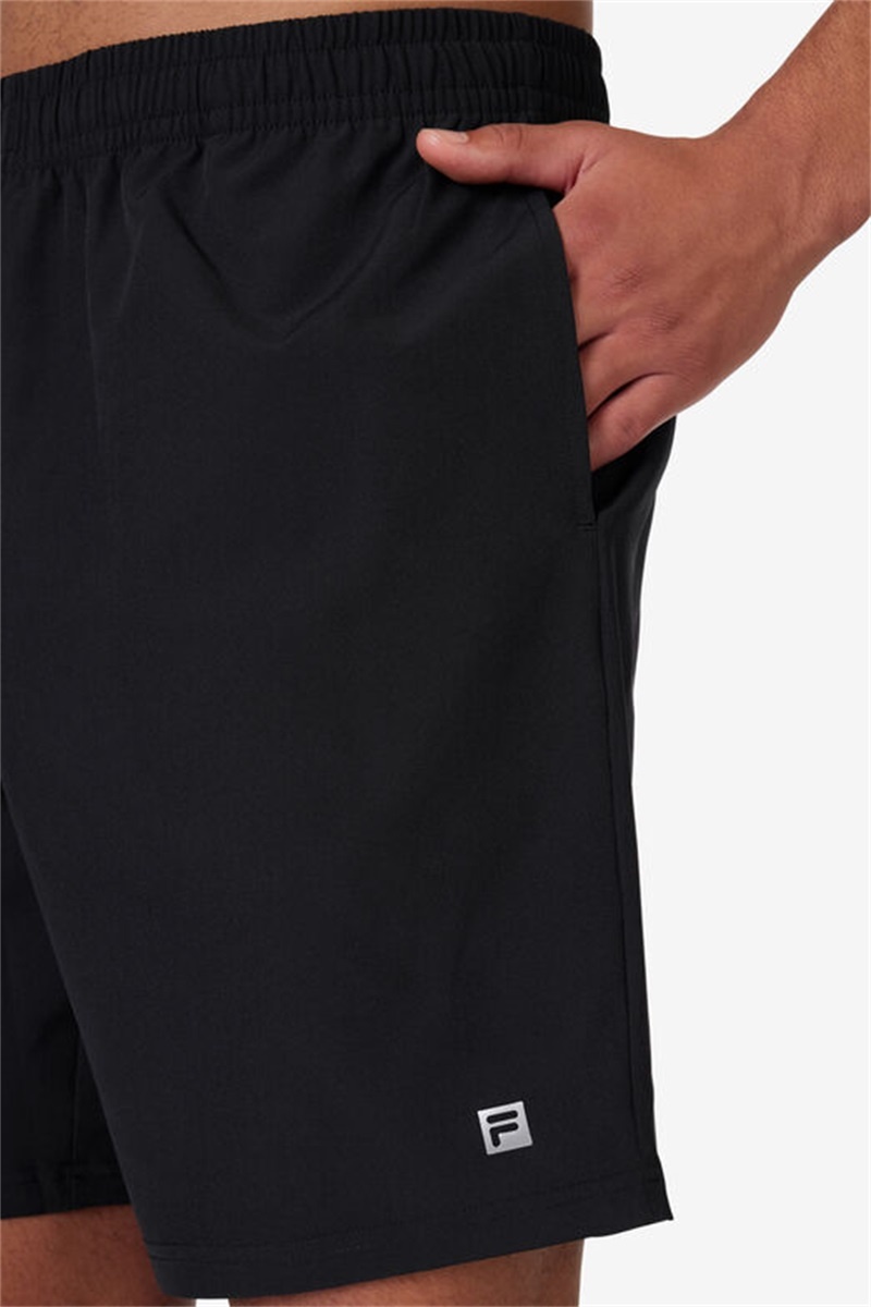 Black Men's Fila Modern Fit Shorts | Saudi Arabia-276301