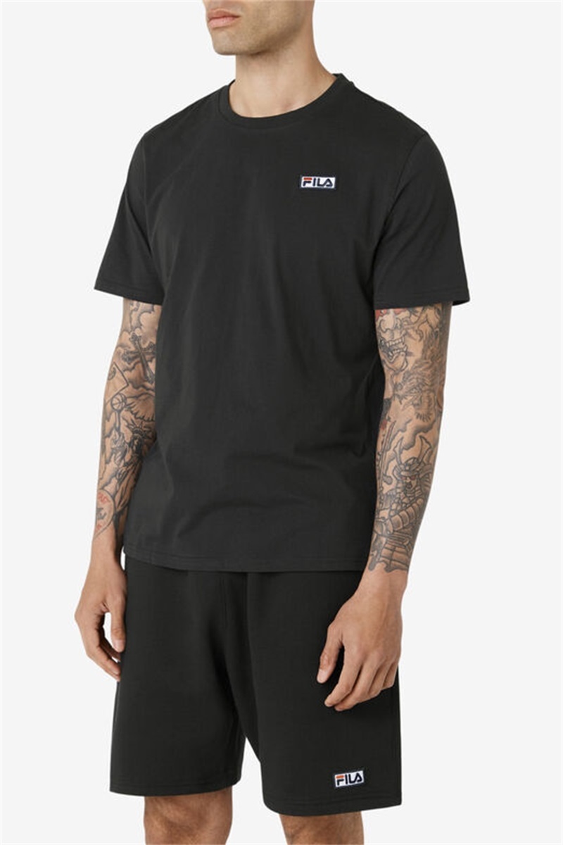 Black Men's Fila Skylar Tee | Saudi Arabia-274158