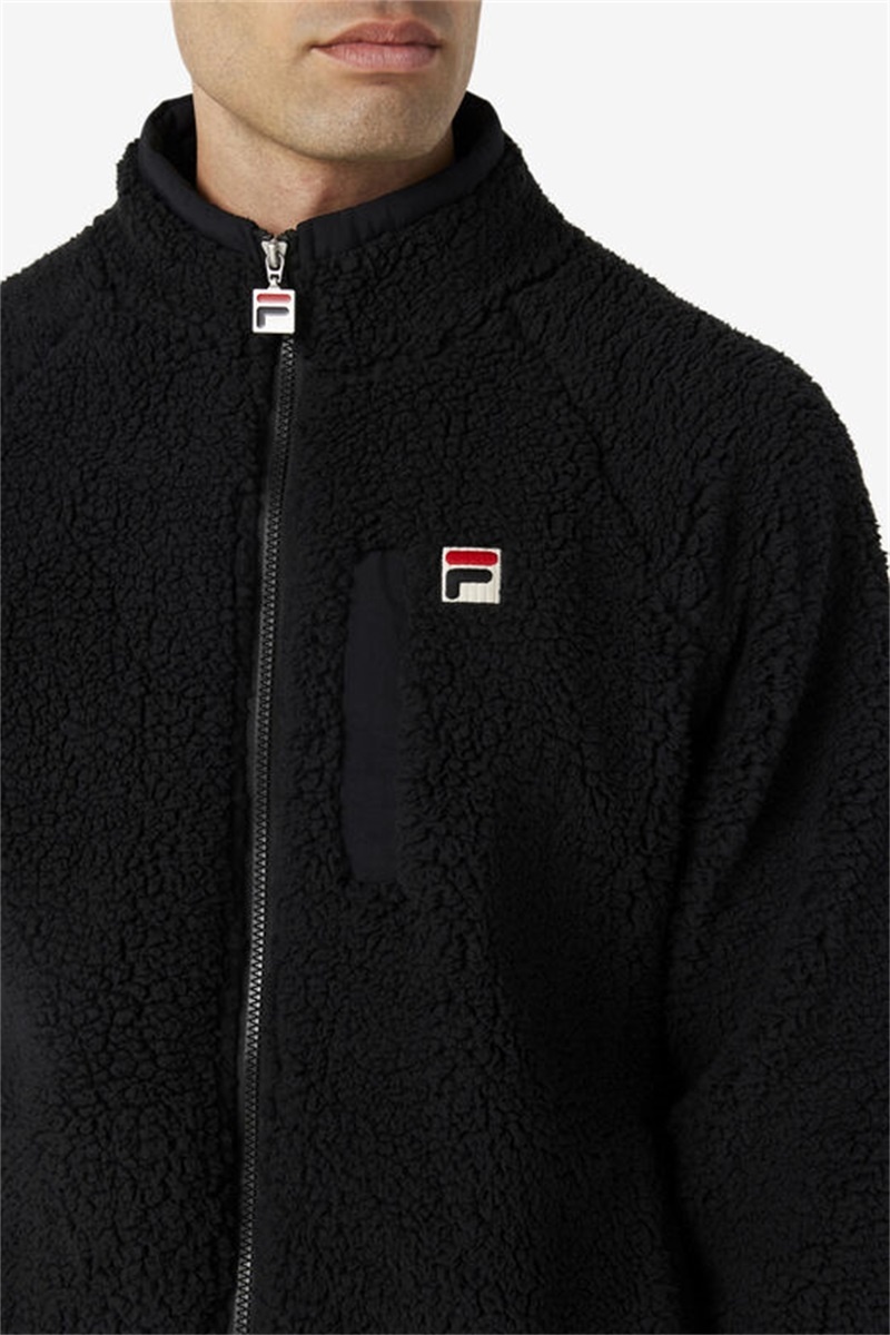 Black Men's Fila Yuri Jackets | Saudi Arabia-417529