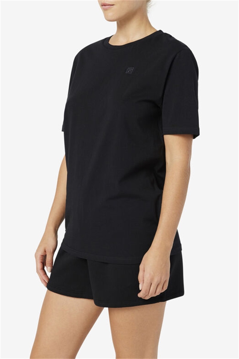 Black Women's Fila Doran Tee | Saudi Arabia-573621