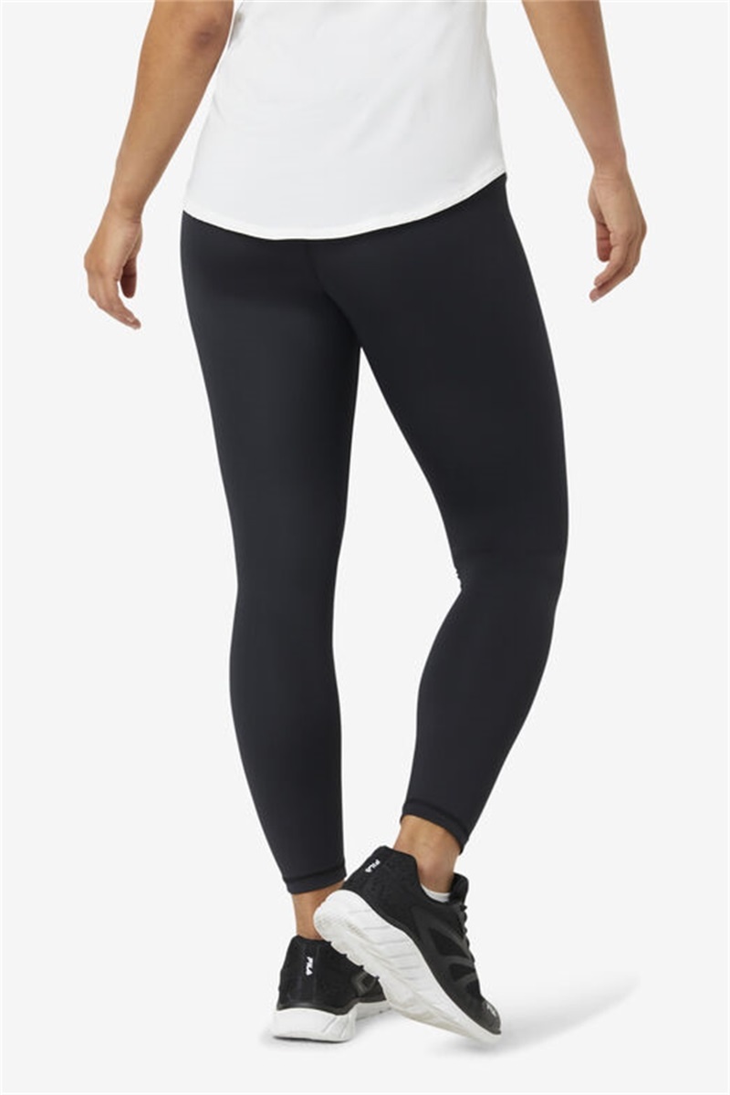 Black Women's Fila Forza Sleek 7/8 Leggings | Saudi Arabia-710924