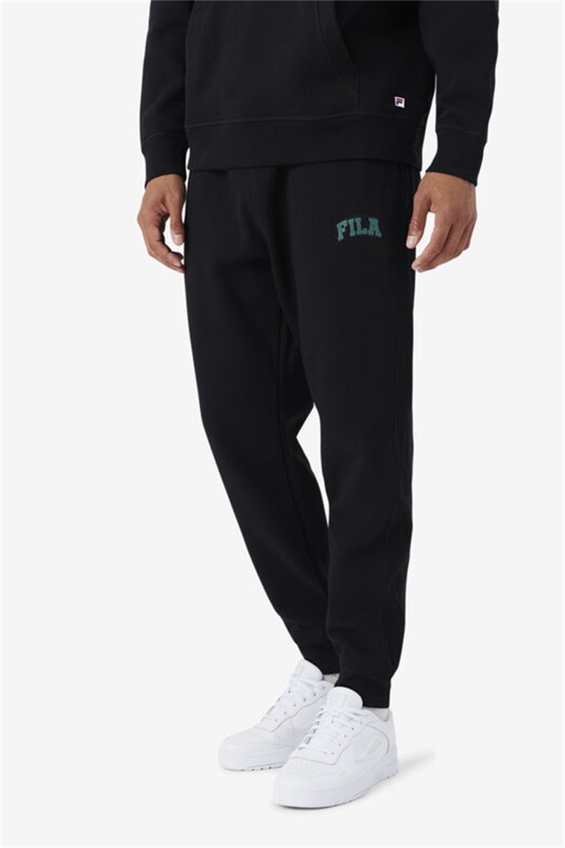 Black / Blue Men's Fila Trent Joggers | Saudi Arabia-763125