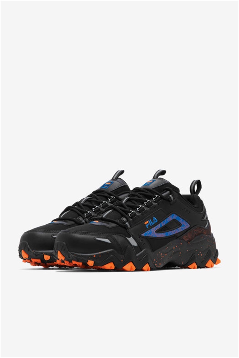 Black / Blue / Orange Men's Fila Oakmont Tr Sneakers | Saudi Arabia-432580