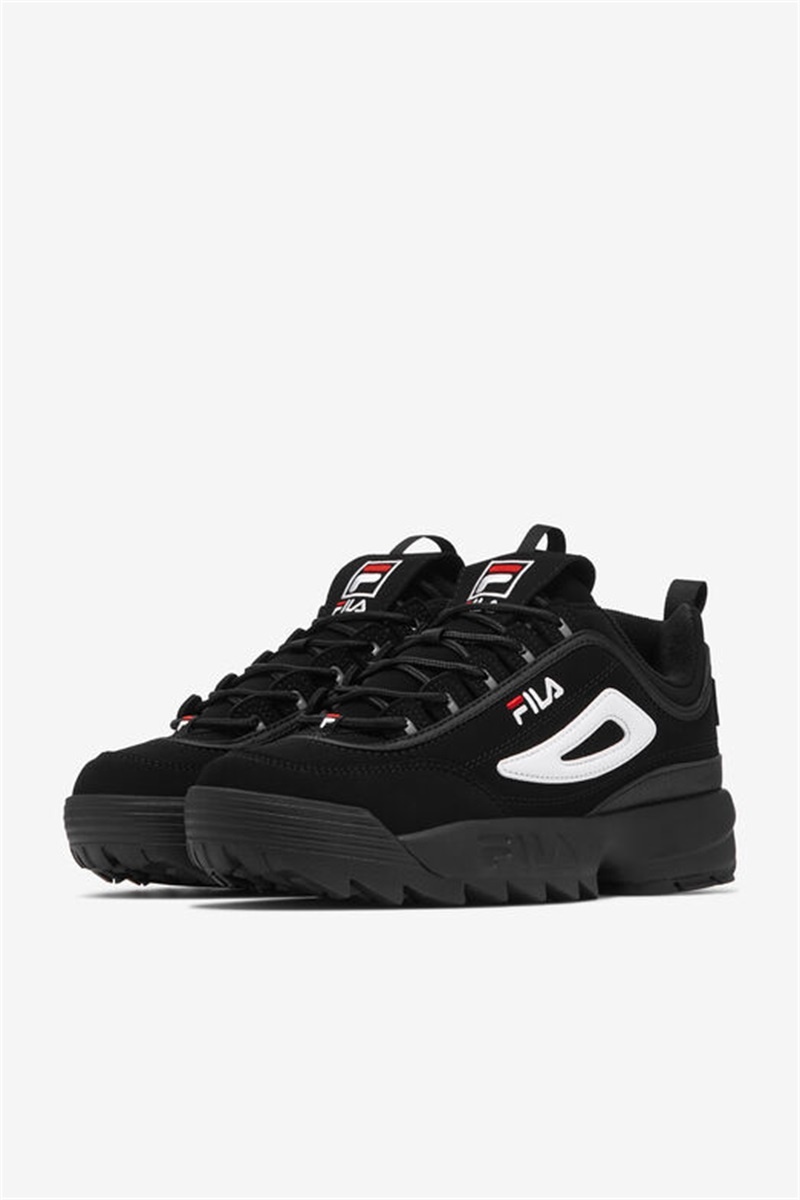 Black / White / Red Men's Fila Disruptor 2 Shoes | Saudi Arabia-194865