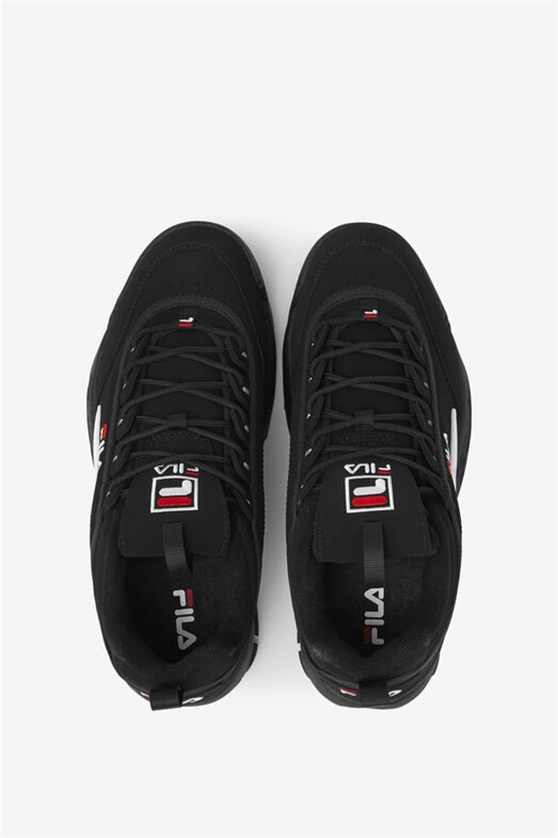 Best Price Fila Shoes Black White Red Mens Disruptor 2