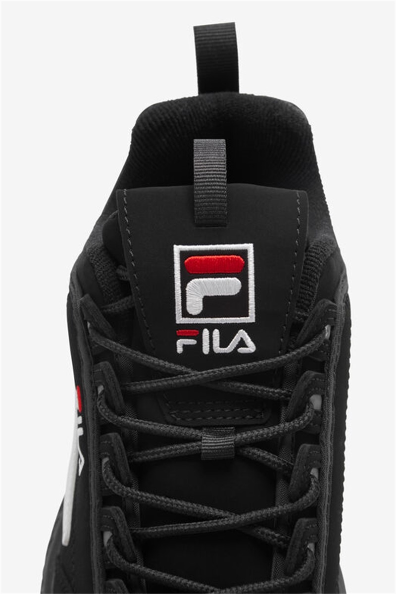 Best Price Fila Shoes Black White Red Mens Disruptor 2