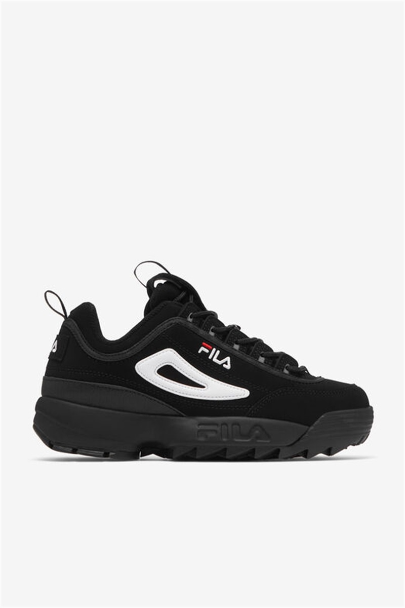 Best Price Fila Shoes Black White Red Mens Disruptor 2