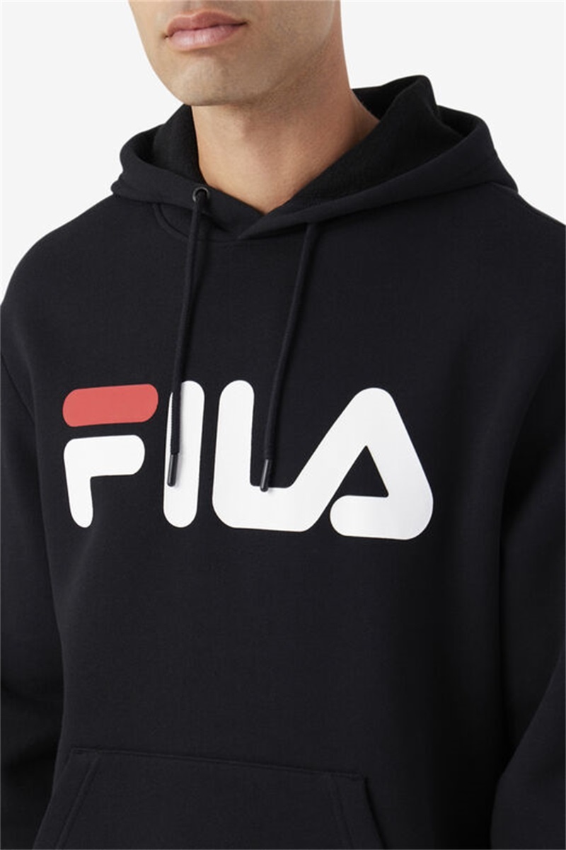 Black / White / Red Men's Fila Samari Hoodie | Saudi Arabia-786532