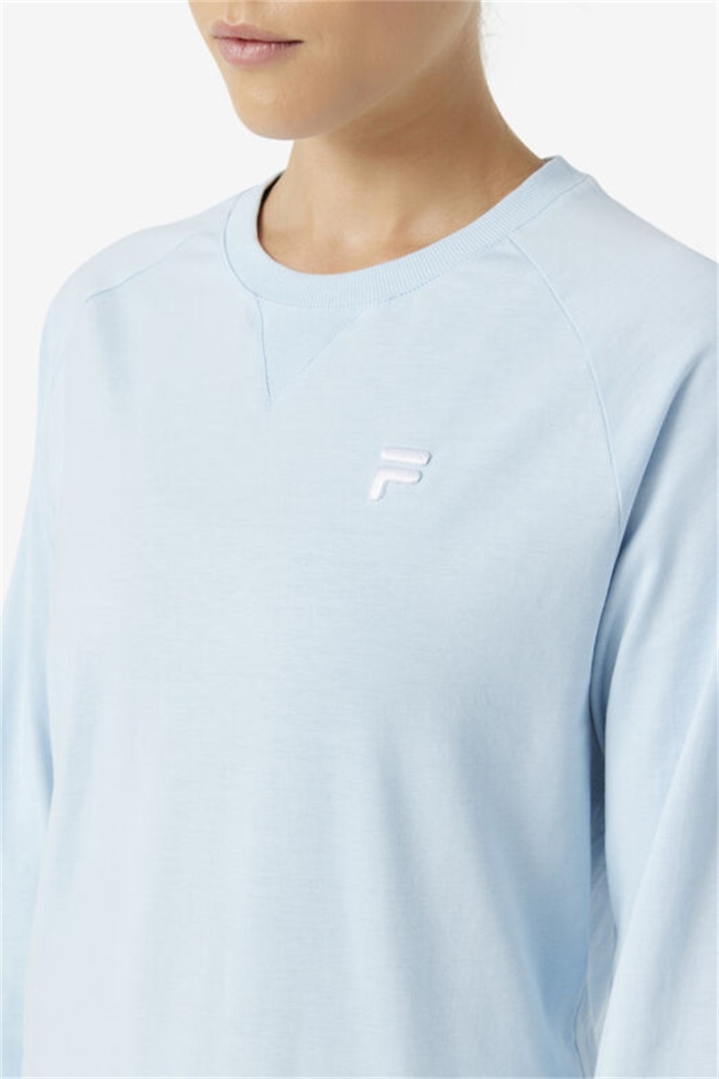 Blue Men's Fila Flynn Long Sleeve Tee | Saudi Arabia-048257