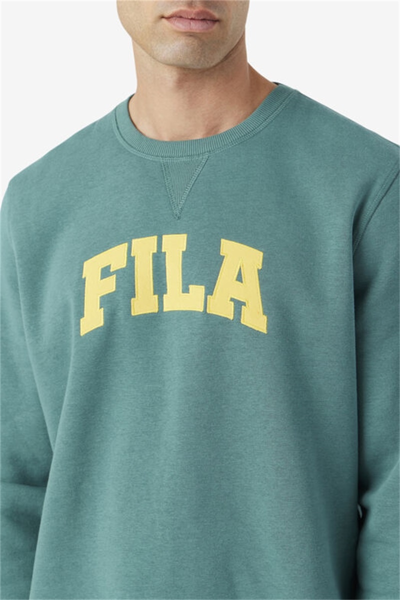 Blue Men's Fila Kory Crewneck Sweatshirts | Saudi Arabia-892701