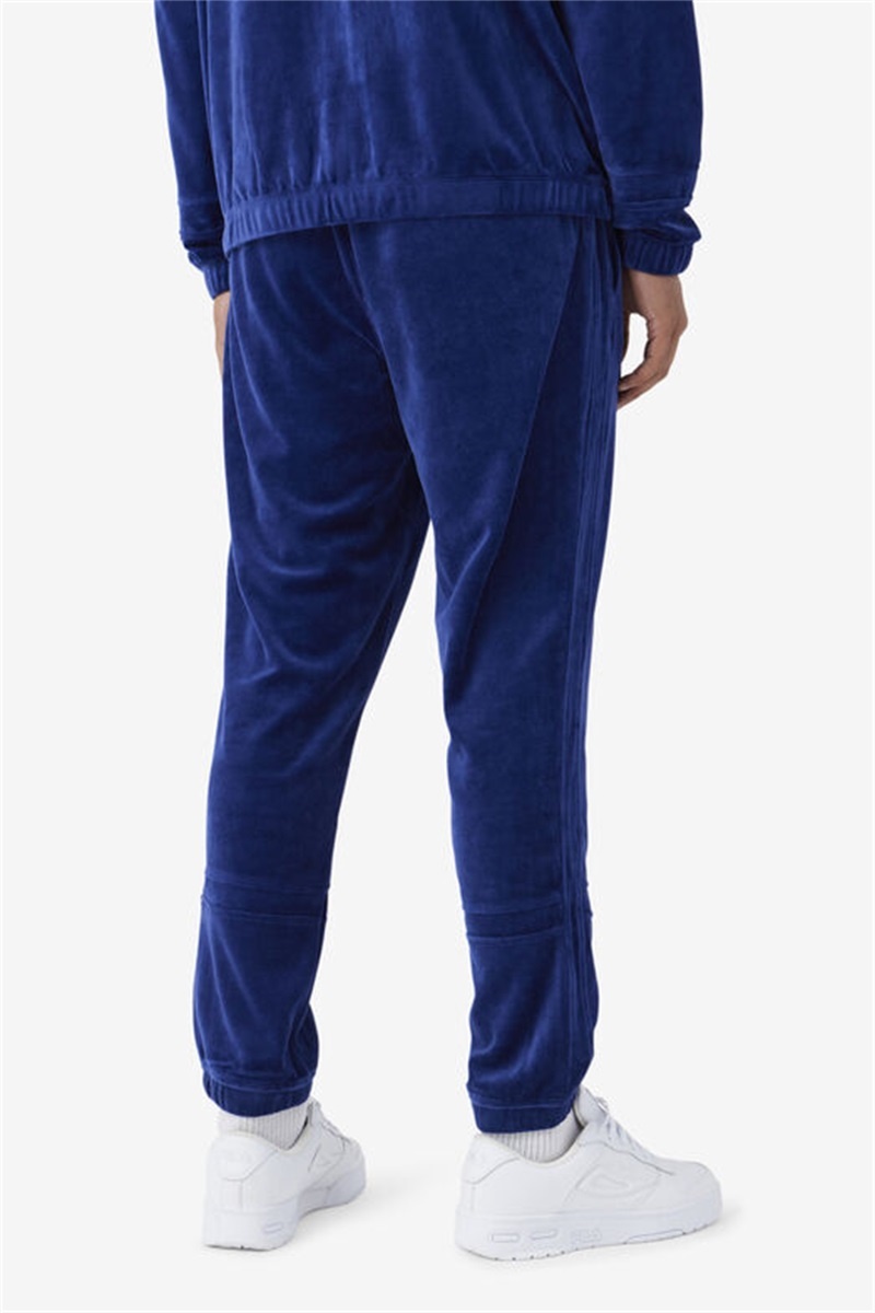 Blue Men's Fila Ravid Velour Pants | Saudi Arabia-316487